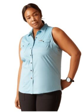Ariat Rebar Plus Women’s Made Tough VentTEK DuraStretch Tank - Blue Jay 3x